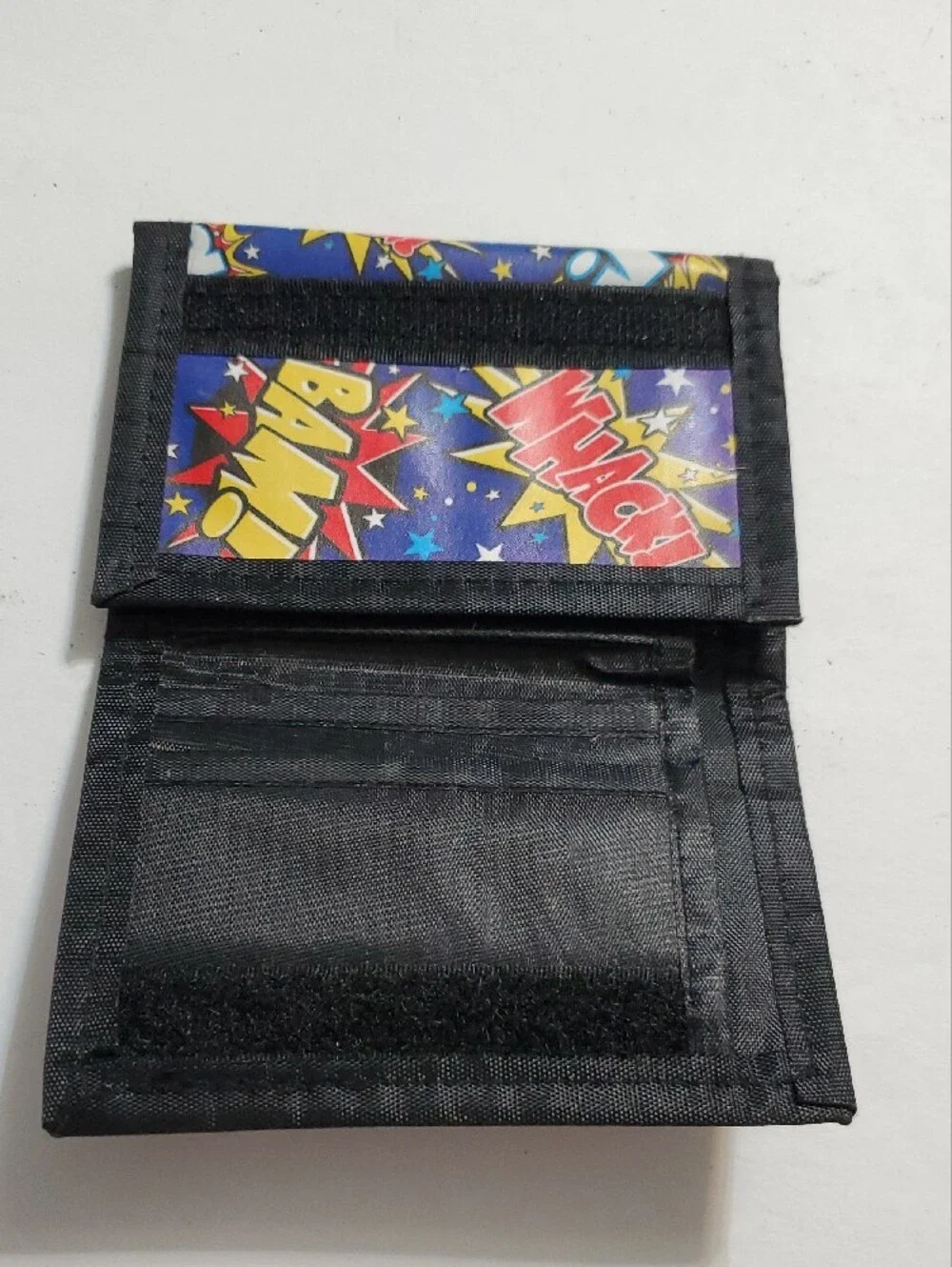 Comic Pop Graphic Trifold Wallet - Blue